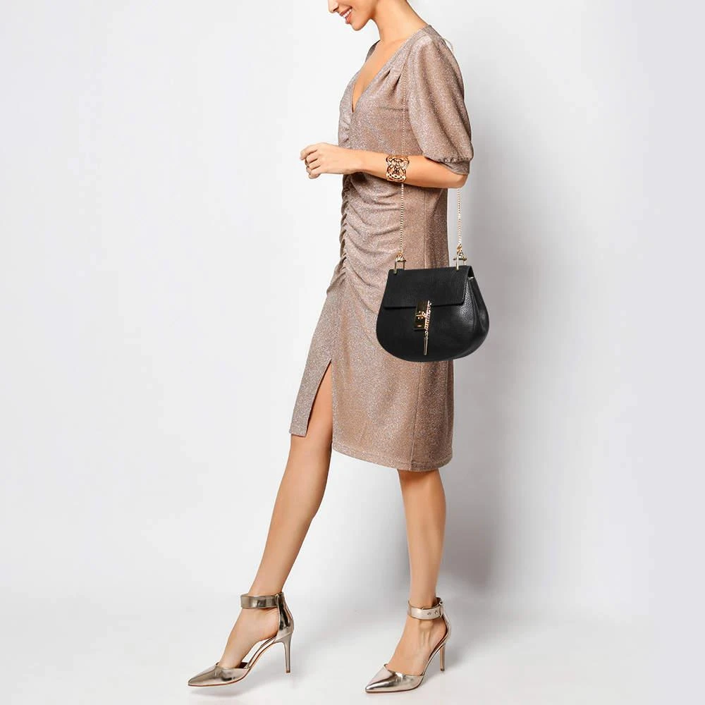 商品[二手商品] Chloé|Chloe Black Leather Medium Drew Shoulder Bag,价格¥4458,第2张图片详细描述