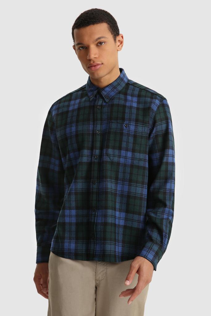 Wool Blend Trout Run Plaid Flannel Shirt  - Made in USA商品第1张图片规格展示