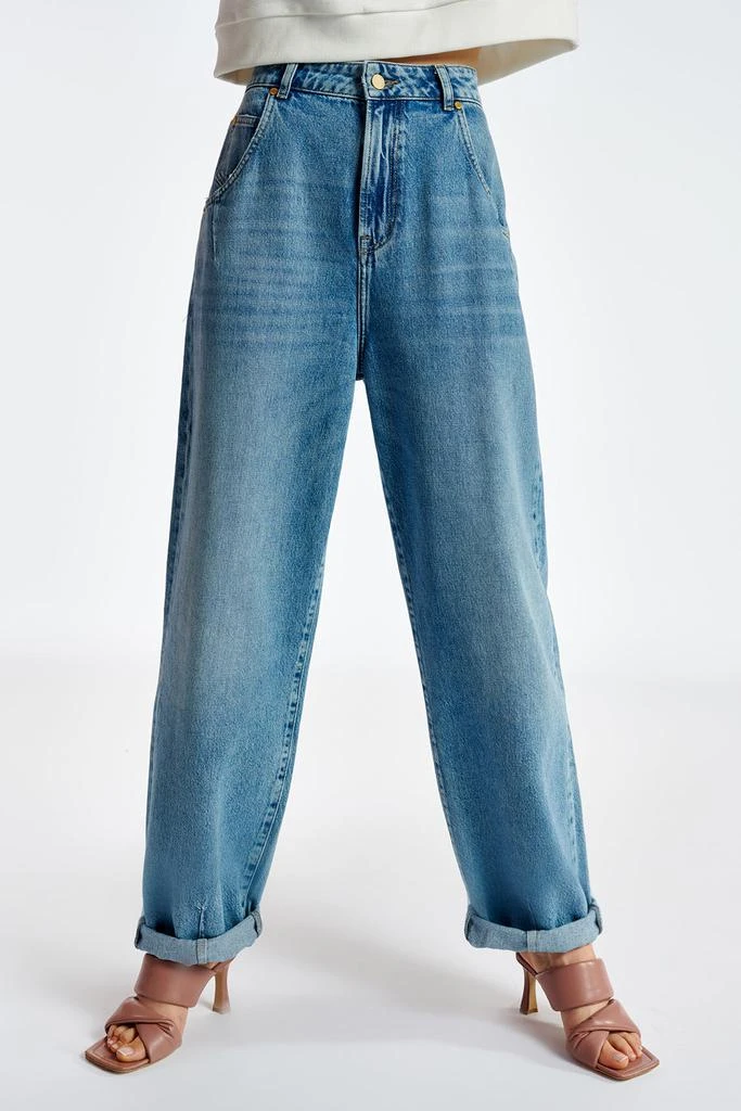 商品Essentiel|Essentiel Antwerp Bartin Blue High-Waisted Tapered Jeans,价格¥622,第1张图片