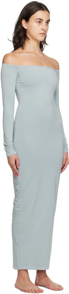 商品SKIMS|Blue New Vintage Off-The-Shoulder Maxi Dress,价格¥626,第2张图片详细描述