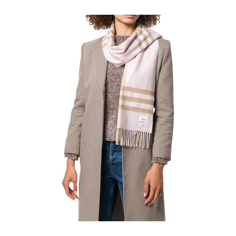 Burberry 巴宝莉 经典格子休闲羊绒围巾女 8016396-粉色 商品