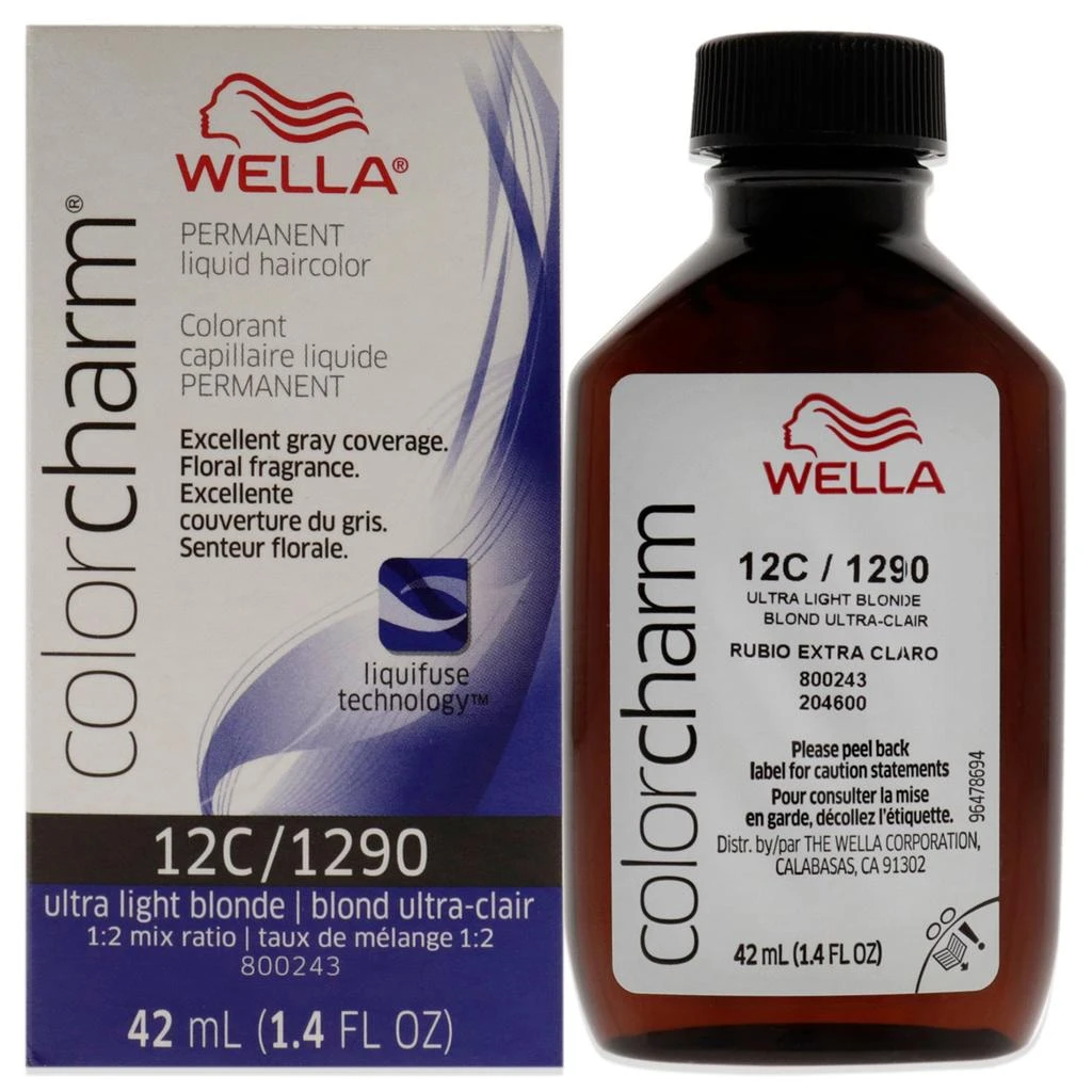 商品Wella|Color Charm Permanent Liquid Haircolor - 1290 12C Ultra Light Blonde by  for Unisex - 1.4 oz Hair Color,价格¥131,第1张图片