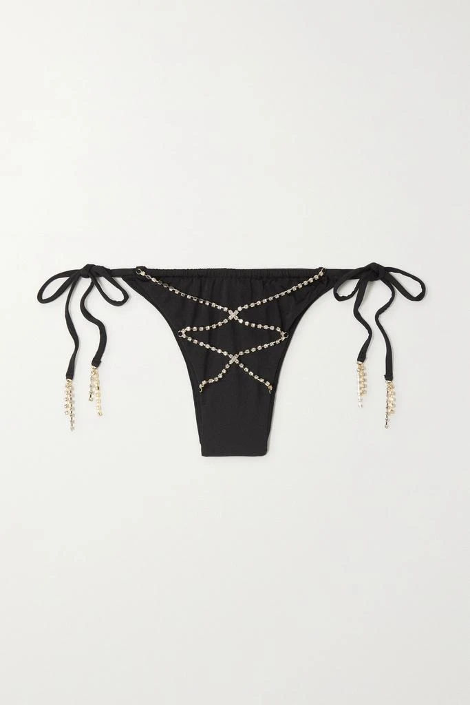 商品L'Agent by Agent Provocateur|Wilona 水晶缀饰比基尼三角裤,价格¥1032,第1张图片