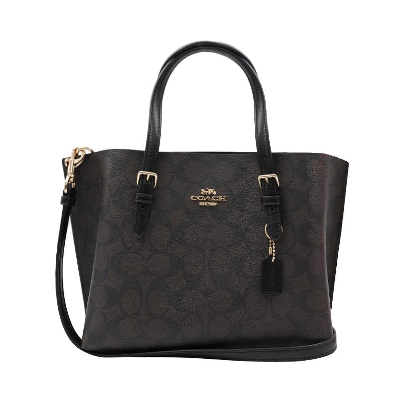 商品Coach|美国直邮COACH蔻驰奥莱款中号女士PVC配皮单肩斜挎手提包4250,价格¥2921,第1张图片详细描述