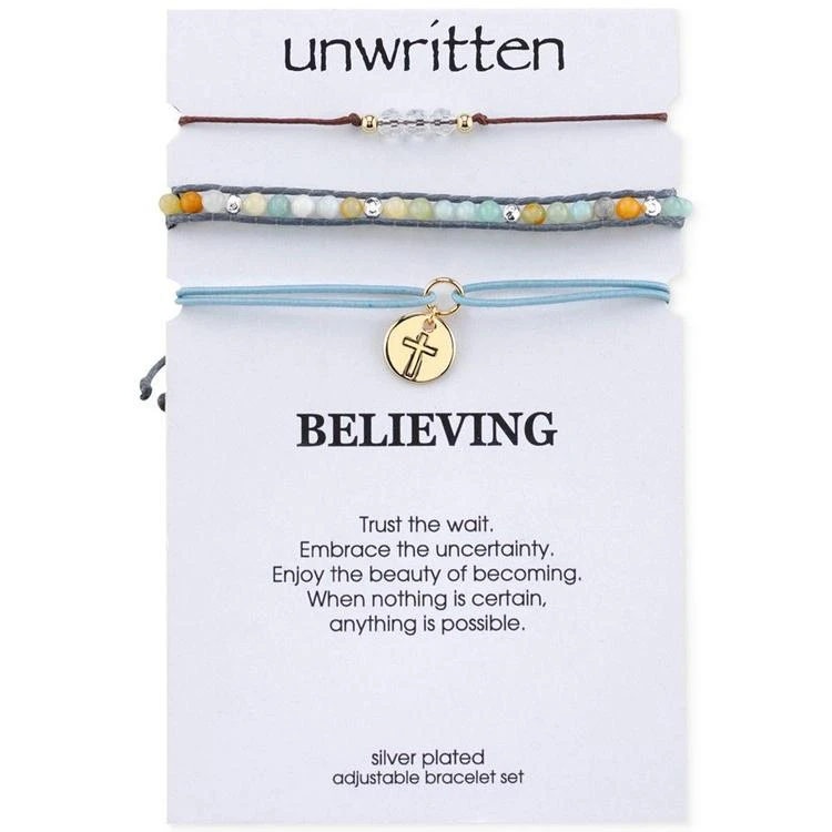 商品Unwritten|Gold-Tone 3-Pc. Set of Bead & Cord Slider Bracelets,价格¥105,第2张图片详细描述