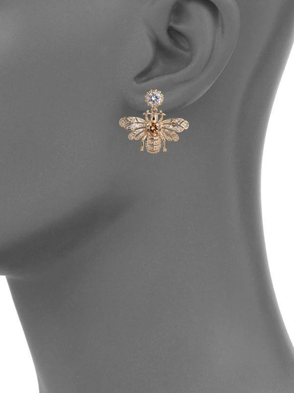 商品Eye Candy LA|Luxe Crystal Bee Dangle Drop Earrings,价格¥197,第2张图片详细描述