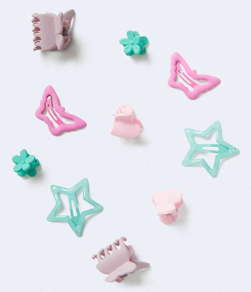 商品Aeropostale|Aeropostale Butterfly Snap & Claw Hair Clip 10-Pack,价格¥45,第1张图片