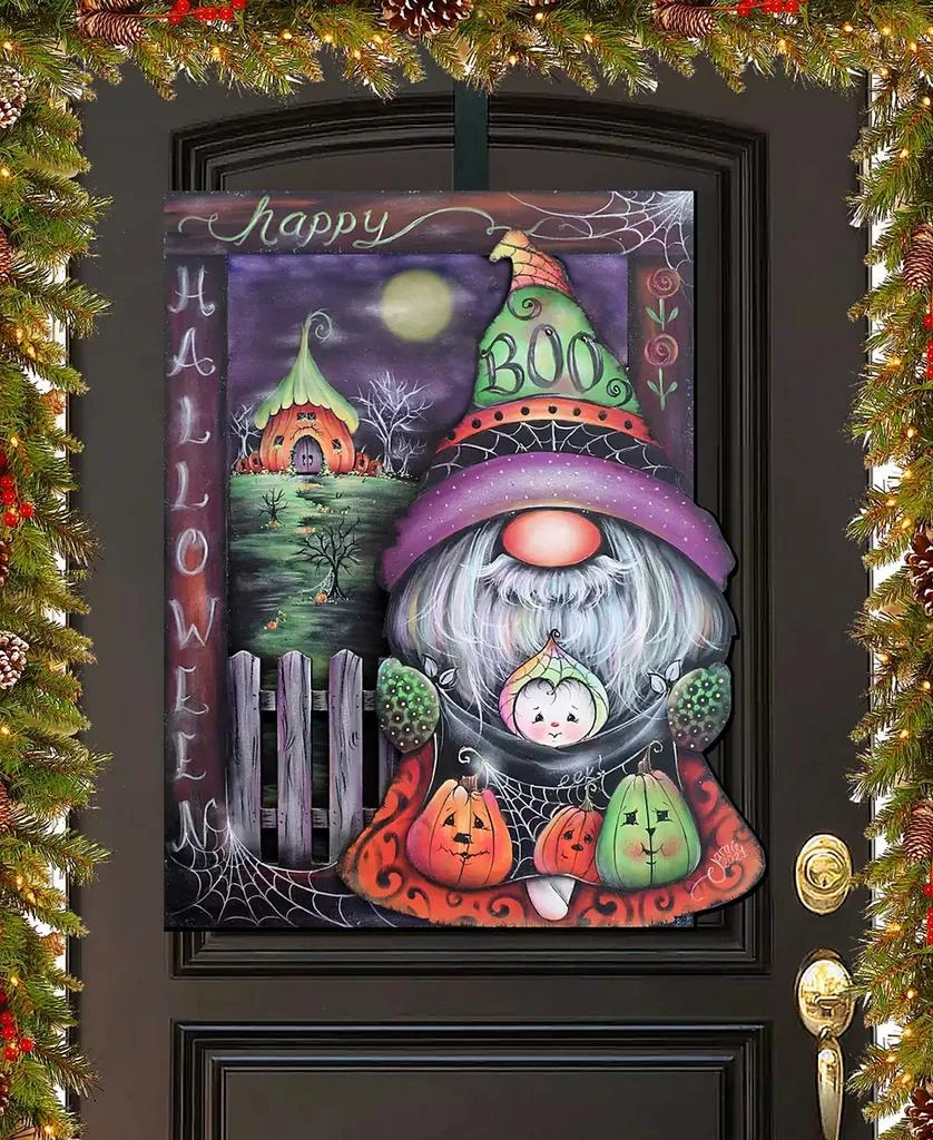 商品Designocracy|Holiday Door Decor Wooden Wall Decor Boo Gnome J. Mills-Price,价格¥989,第1张图片