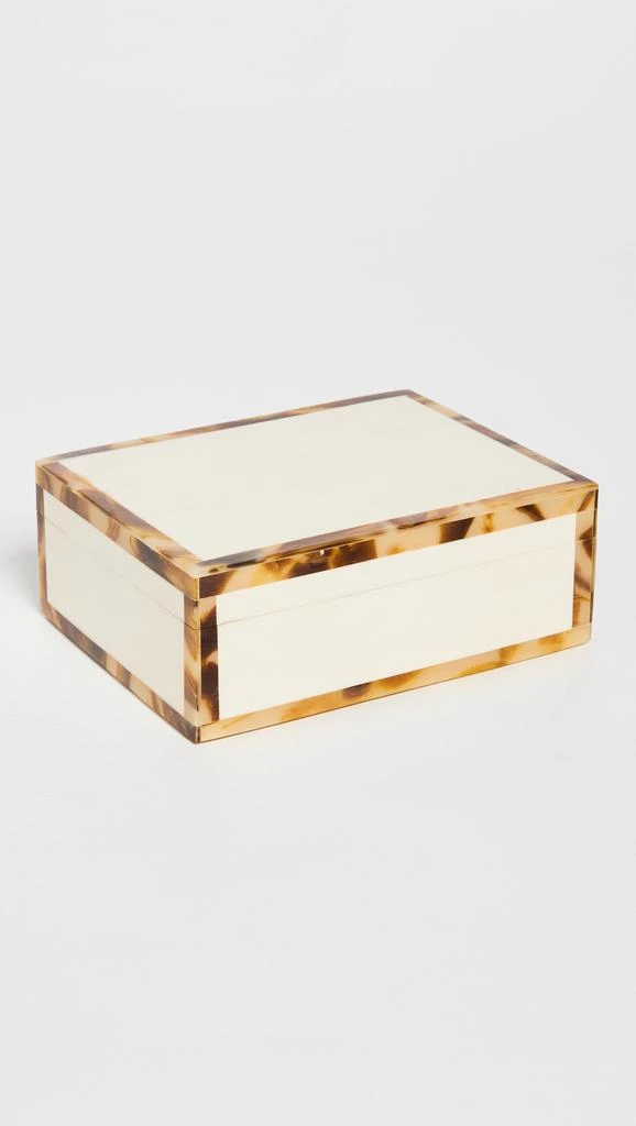 商品Tizo Design|Tizo 设计 白骨式树脂和仿牛角镶边盒子,价格¥654,第1张图片