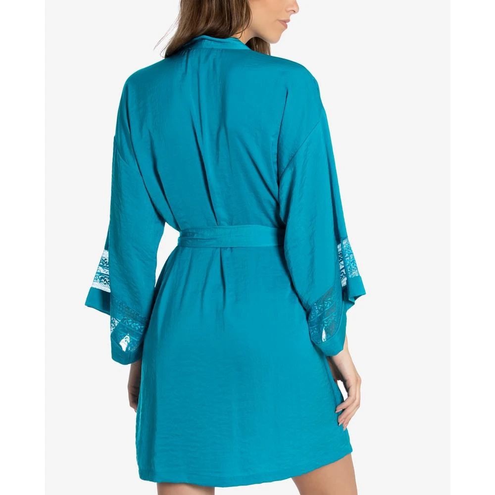 商品Linea Donatella|Lace-Trimmed Wrap Robe,价格¥96,第2张图片详细描述