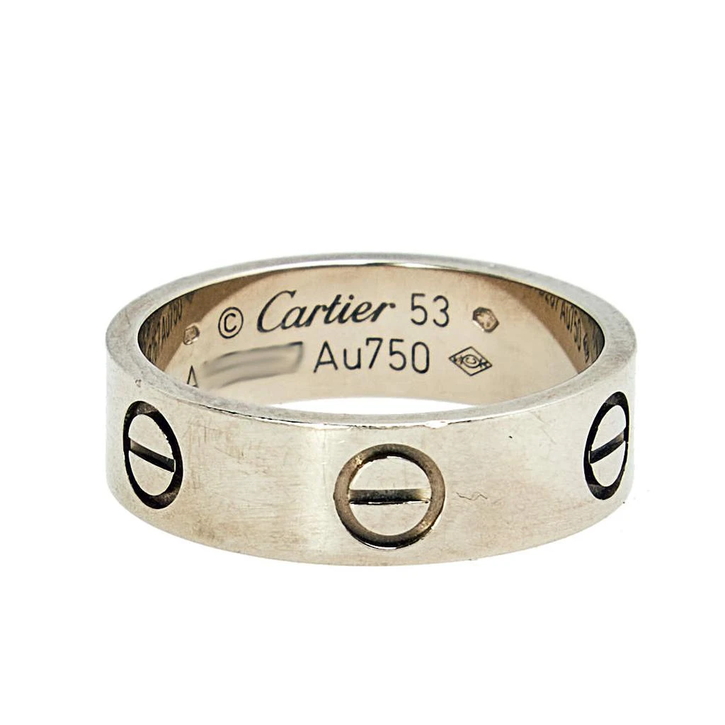 商品[二手商品] Cartier|Cartier Love 18K White Gold Band Ring Size 53,价格¥5120,第2张图片详细描述