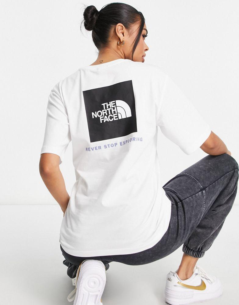 The North Face Redbox relaxed fit back print t-shirt in white Exclusive at ASOS商品第4张图片规格展示