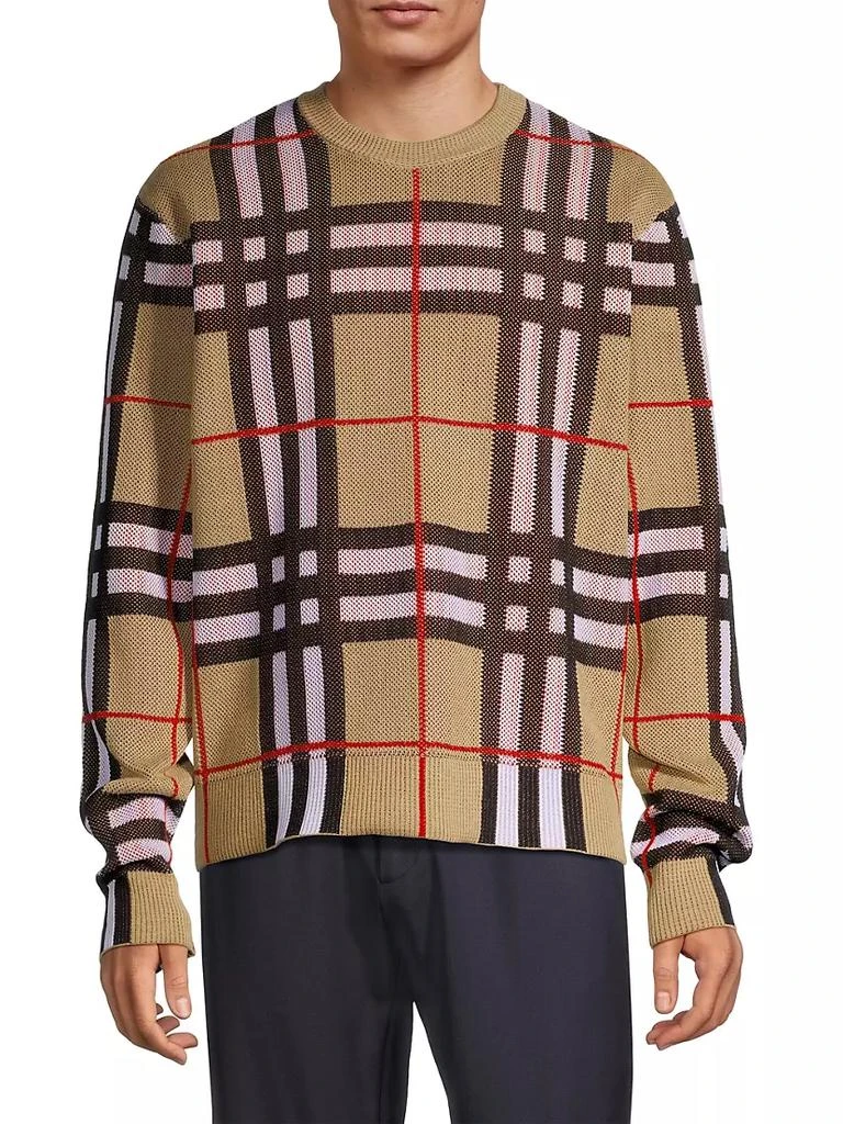 商品Burberry|Hugo Check Sweater,价格¥8168,第3张图片详细描述