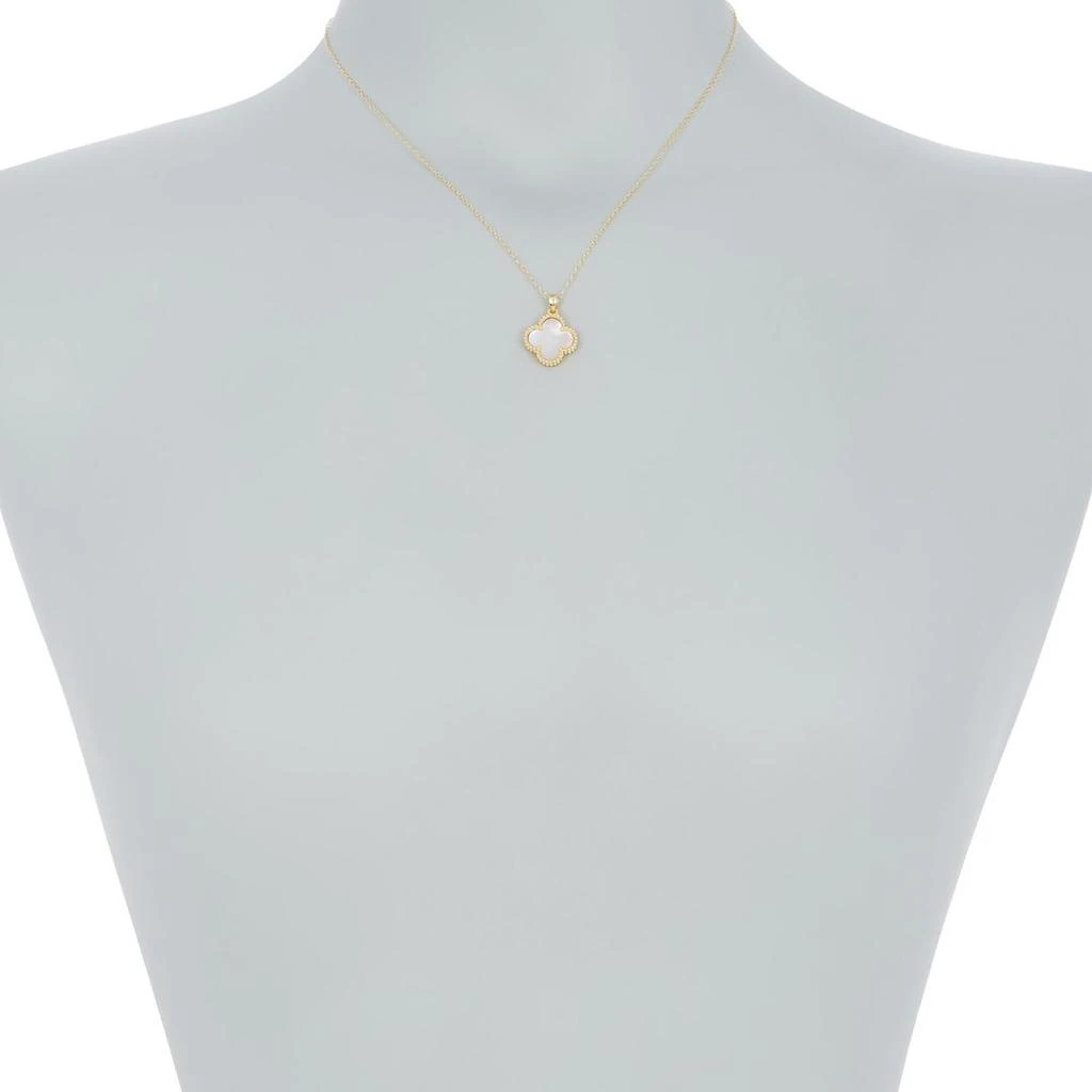 商品ADORNIA|Adornia Pink Quatrefoil Necklace gold,价格¥168,第2张图片详细描述