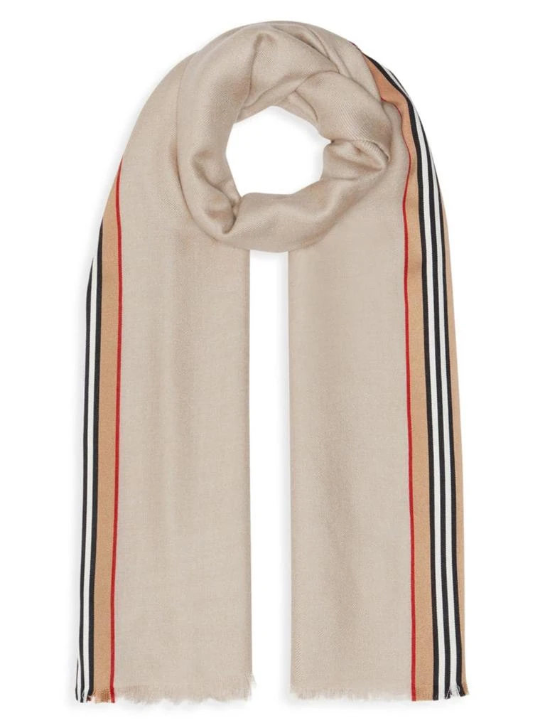 商品Burberry|Ribbon Heritage Stripe Cashmere & Silk Scarf,价格¥3232,第1张图片