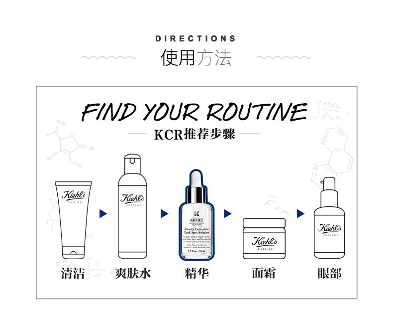 商品Kiehl's|科颜氏淡斑精华液 安白瓶淡化痘印美白提亮肤色,价格¥827,第5张图片详细描述