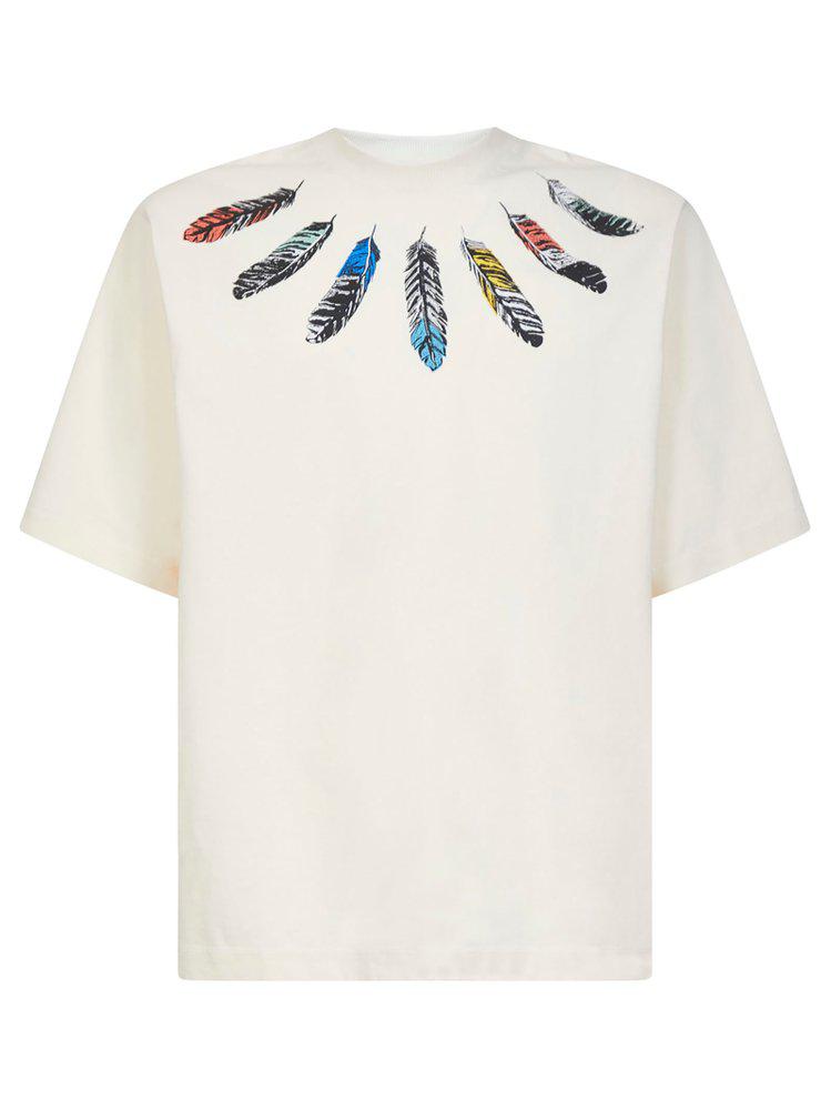Marcelo Burlon County Of Milan Feather Printed Crewneck T-Shirt商品第1张图片规格展示