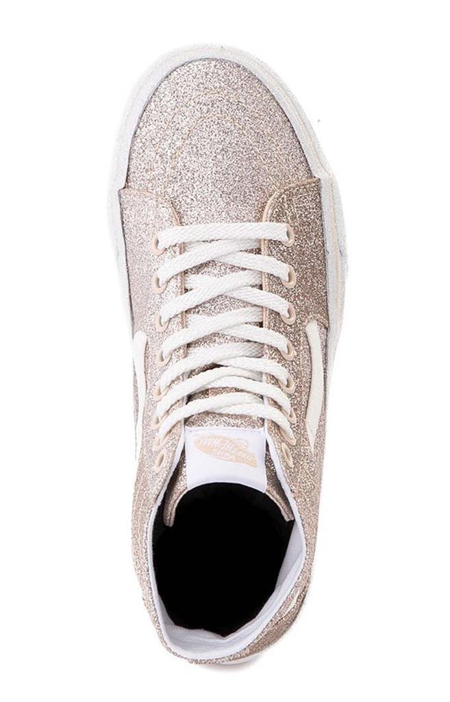 商品Vans|(U16B7A) Glitter Sk8-Hii Tapered Shoes - Macadamia,价格¥584,第5张图片详细描述