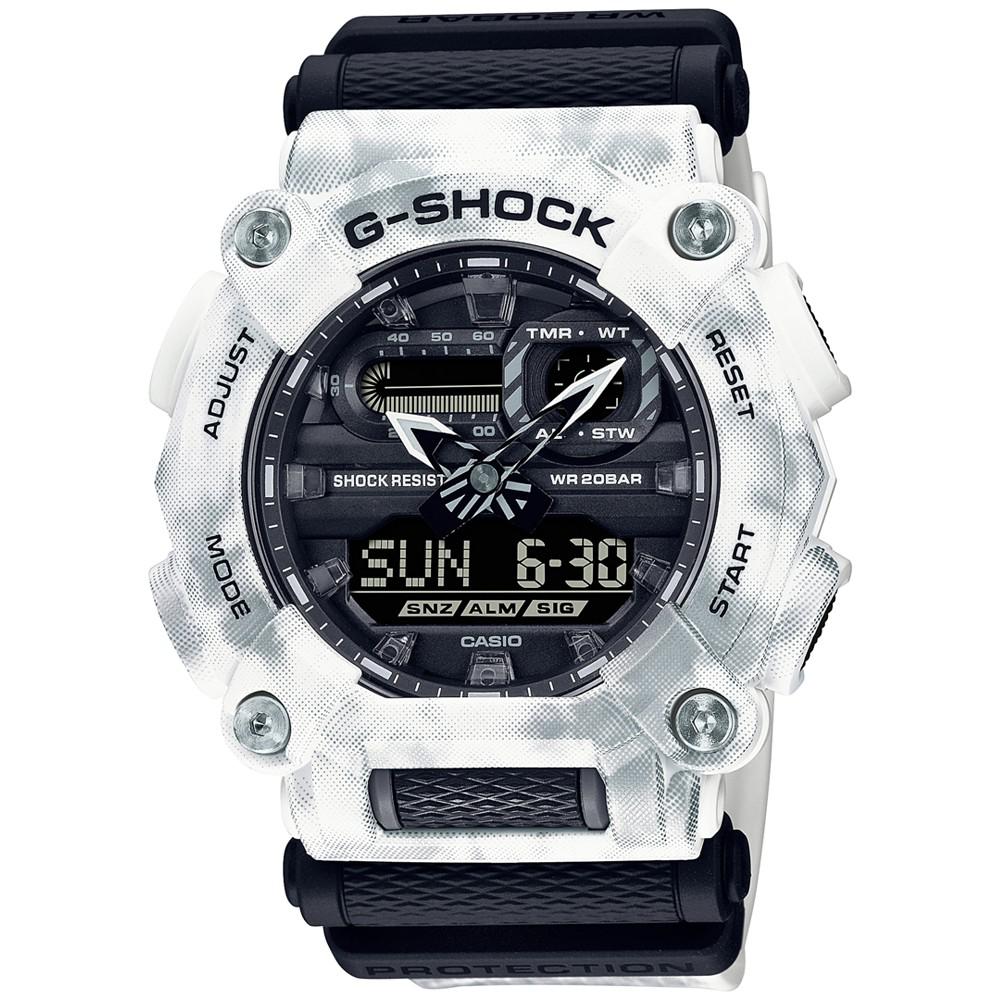 Men's Analog Digital White Snow Camouflage Resin Strap Watch Set 50mm商品第1张图片规格展示