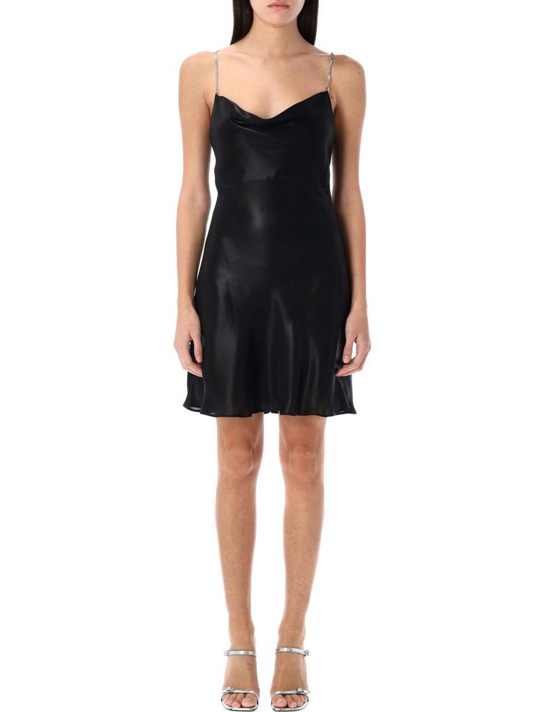 ディーゼル Diesel D-Minty Mini Dress Women's Short metallic dress with cowl neck | Black | Diesel