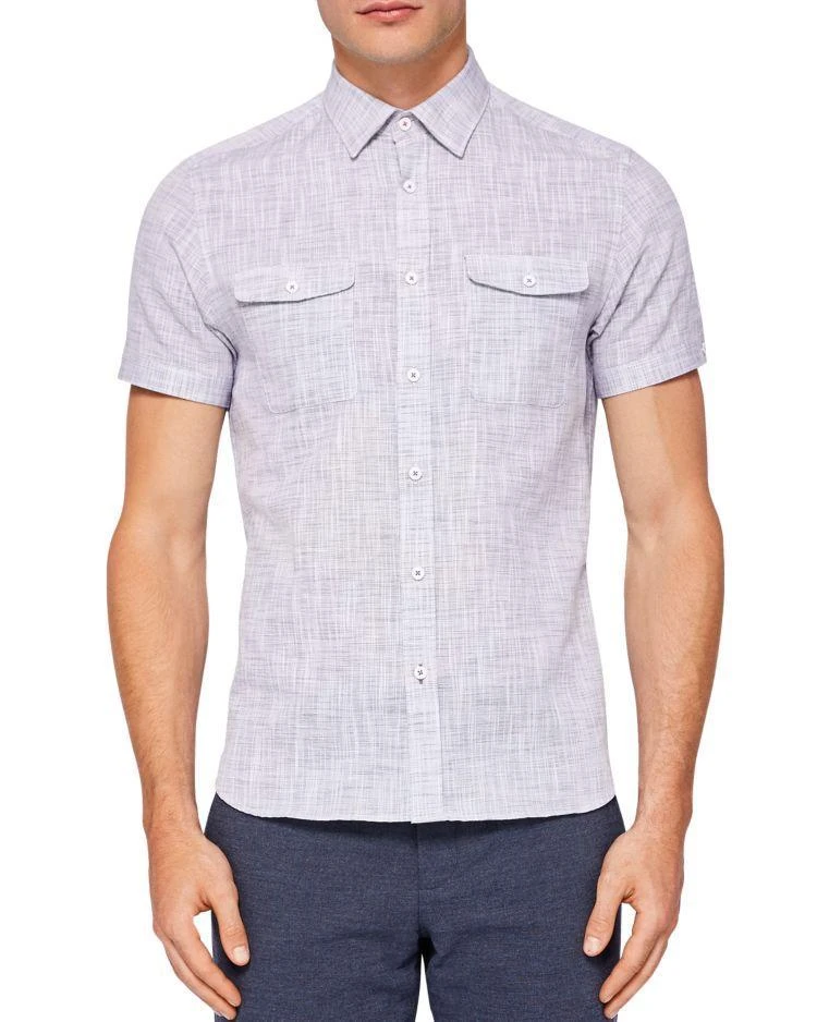 商品Ted Baker London|Alvor Textured Regular Fit Button-Down Shirt,价格¥615,第1张图片