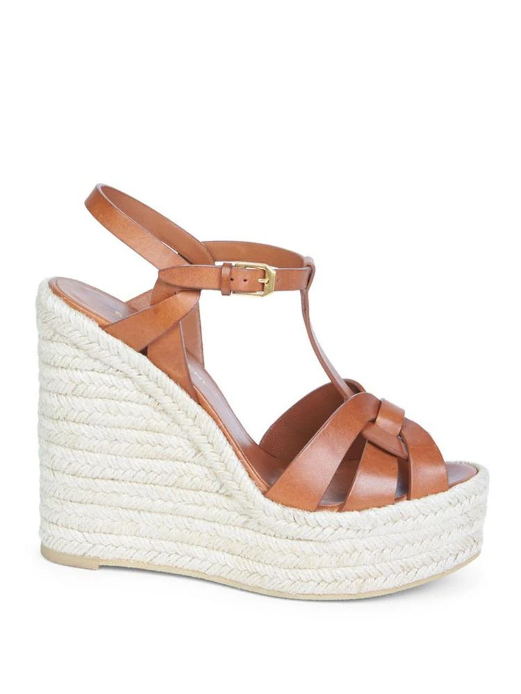 商品Yves Saint Laurent|Saint Laurent - Tribute 130 Espadrille Wedge Sandals,价格¥5232,第5张图片详细描述