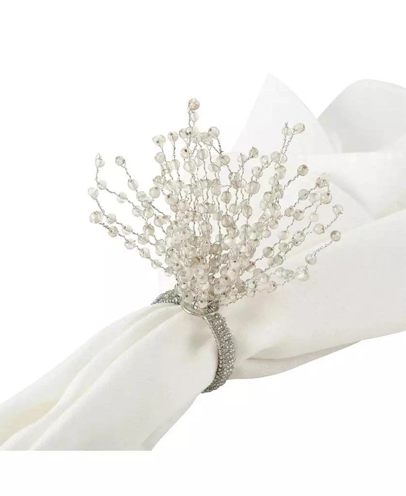 商品Saro Lifestyle|Beaded Spray Design Napkin Ring, Set of 4,价格¥195,第3张图片详细描述