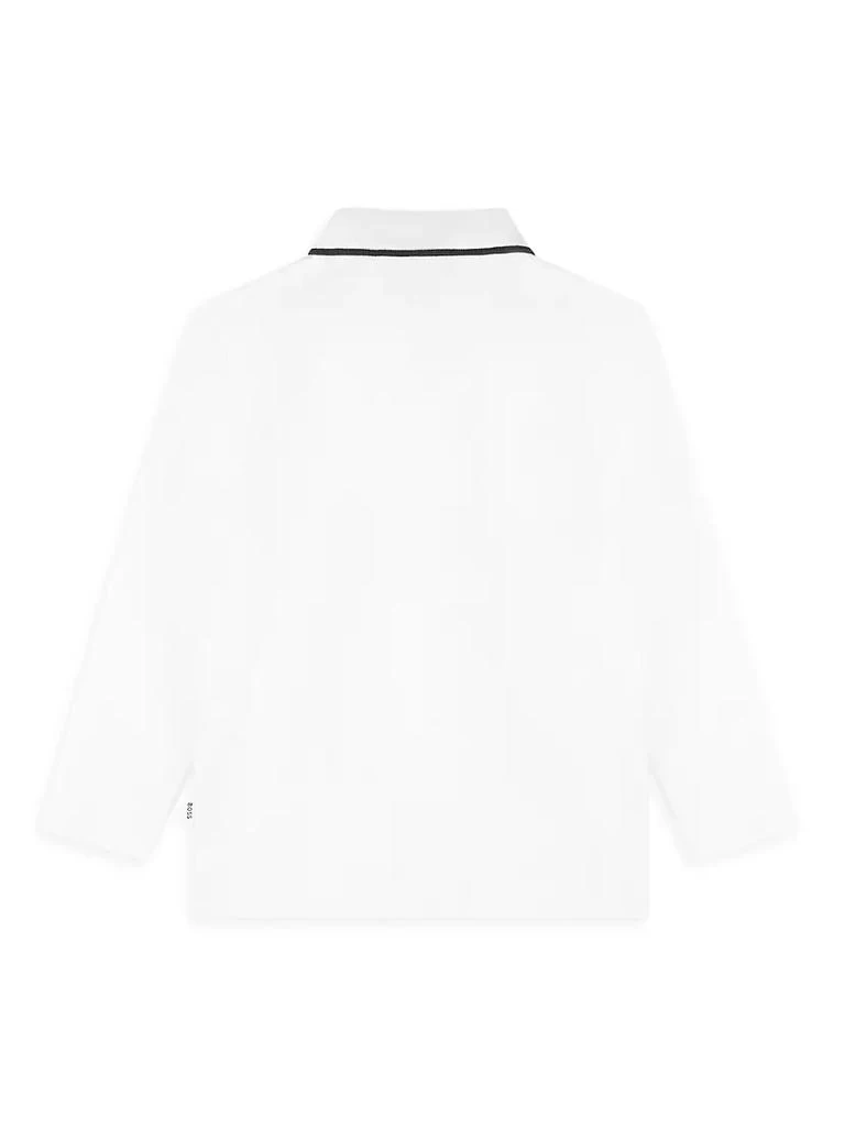 商品Hugo Boss|Little Boy's &amp; Boy's Logo Long-Sleeve Polo Shirt,价格¥450,第3张图片详细描述