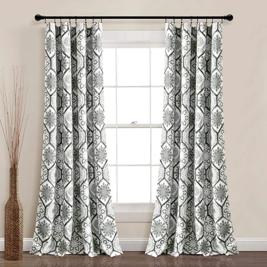 商品Lush Decor|Marvel Light Filtering Window Curtain Gray 52X84 Set,价格¥622,第1张图片