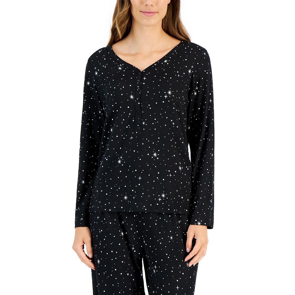 商品Charter Club|Women's Long Sleeve Soft Knit Pajama Set, Created for Macy's,价格¥178,第5张图片详细描述