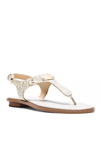 商品Michael Kors|MK Plate Thong Sandals,价格¥494-¥530,第1张图片