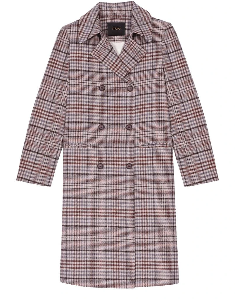 商品Maje|Long checked coat,价格¥2121,第1张图片