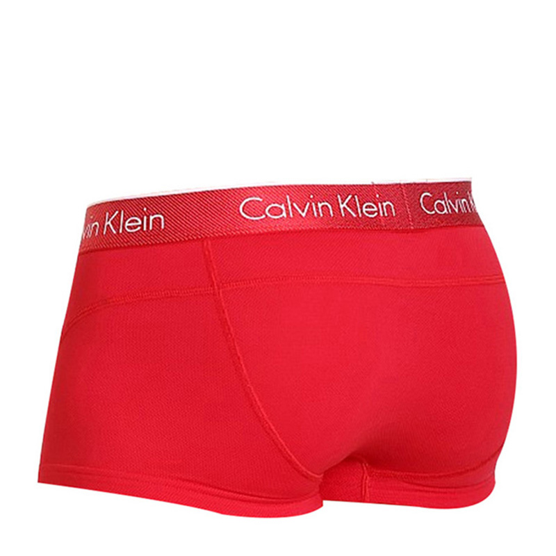 Calvin Klein 卡尔文 克莱恩 红色尼龙弹性纤维男士平角内裤 NB1005-601商品第2张图片规格展示
