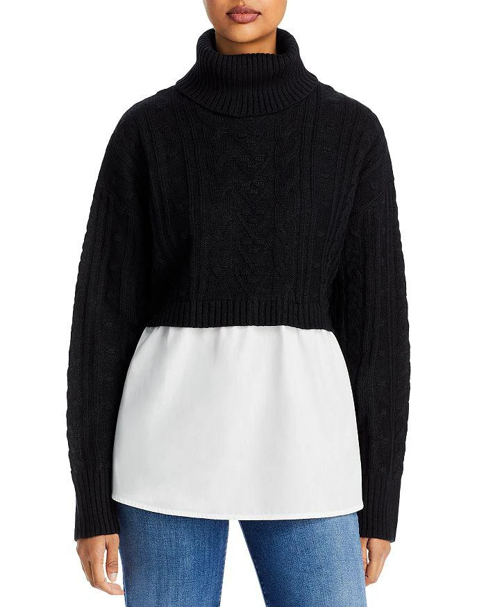 商品AQUA|Layered Look Turtleneck Sweater,价格¥196,第1张图片