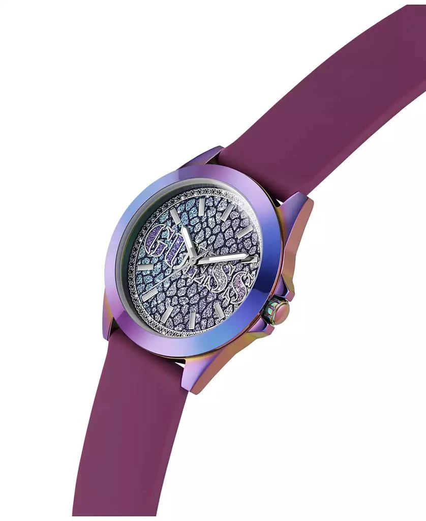 商品GUESS|Women's Analog Purple Silicone Watch 36mm,价格¥748,第3张图片详细描述