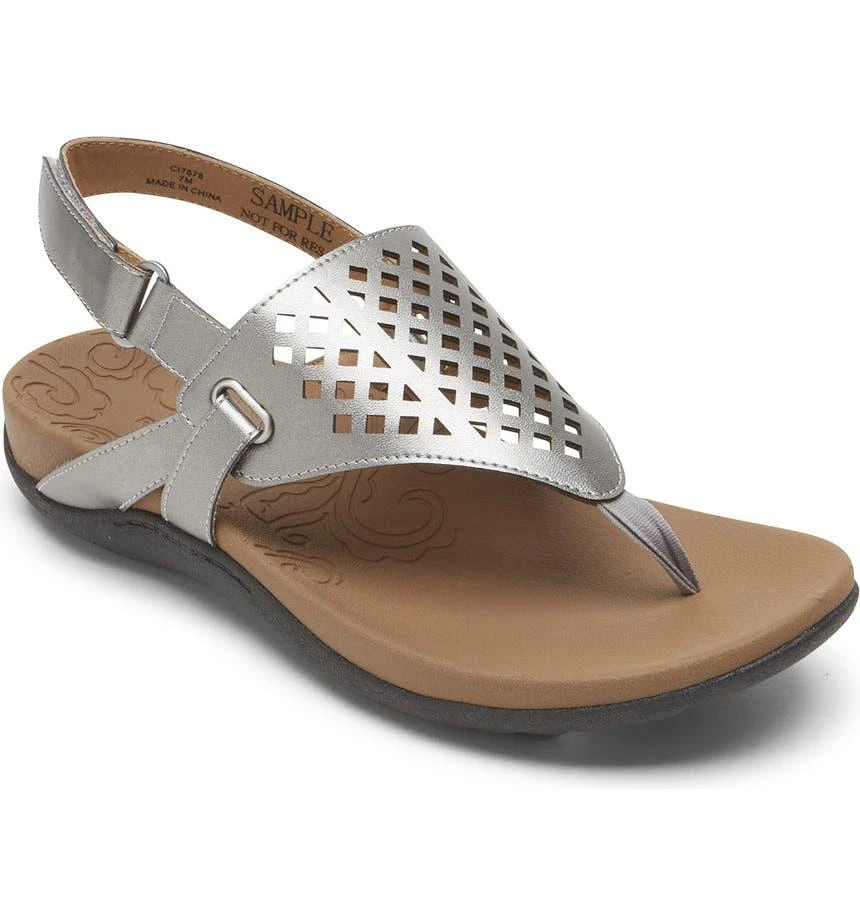 商品Rockport|Ridge Latticed Thong Toe Sandal,价格¥337,第1张图片