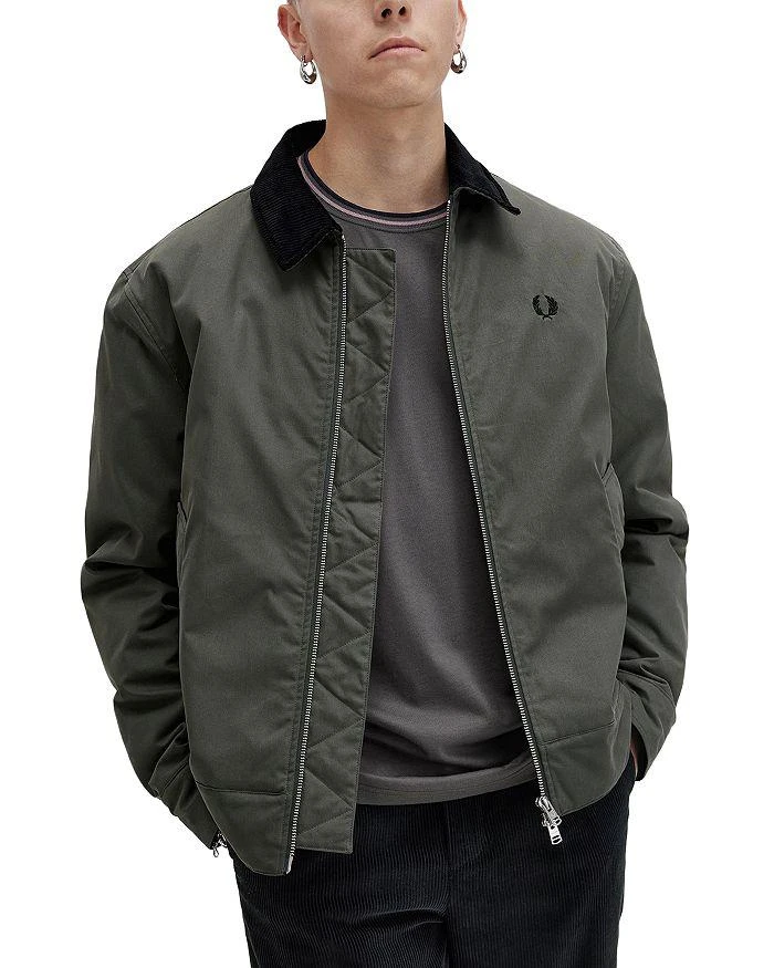 商品Fred Perry|Fredy Perry The Caban Cotton Blend Full Zip Jacket,价格¥1438,第4张图片详细描述