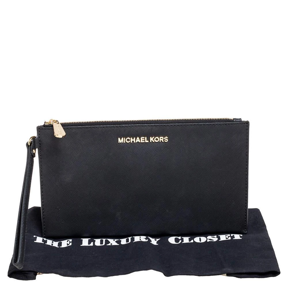 MICHAEL Michael Kors Black Leather Jet Set Wristlet Pochette 商品