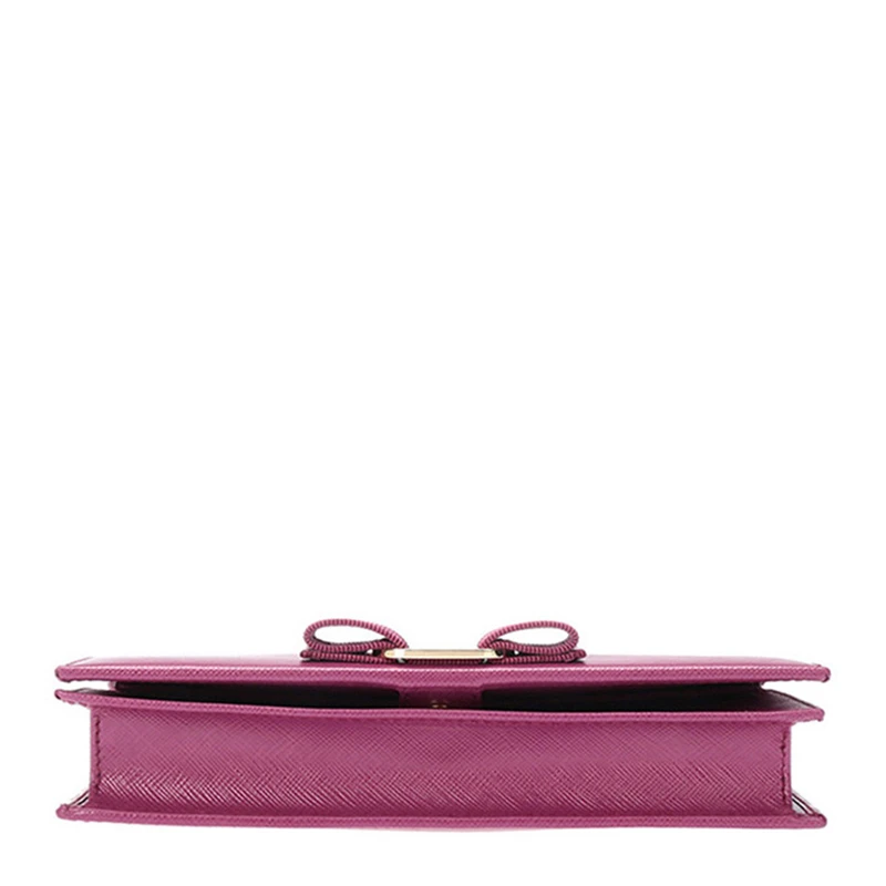 Salvatore Ferragamo 菲拉格慕 女士梅红色牛皮蝴蝶结单肩斜挎包 22-B850-0656958 商品
