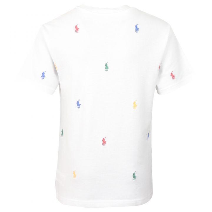 商品Ralph Lauren|White Repeat Pony Logo Short Sleeve T Shirt,价格¥393-¥428,第5张图片详细描述