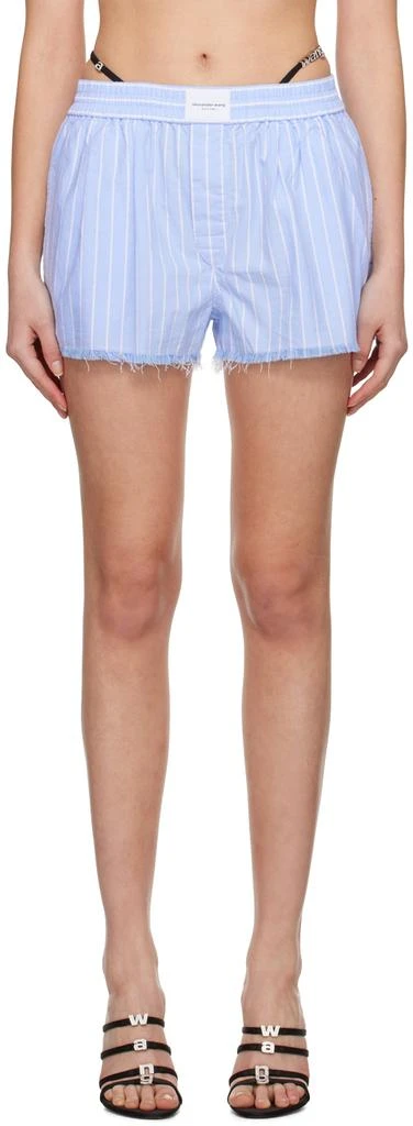 商品Alexander Wang|Blue Frayed Shorts,价格¥2424,第1张图片