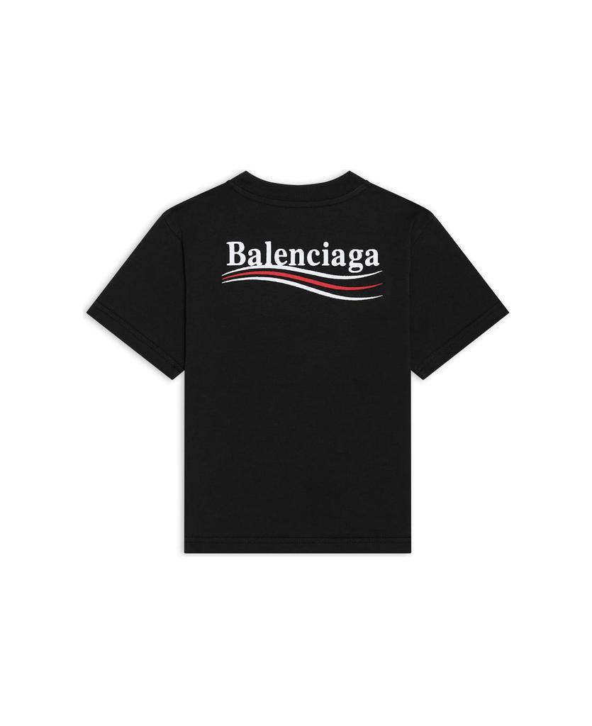 商品Balenciaga|Kids Political Campaign T-shirt In Black Cotton,价格¥1293,第4张图片详细描述