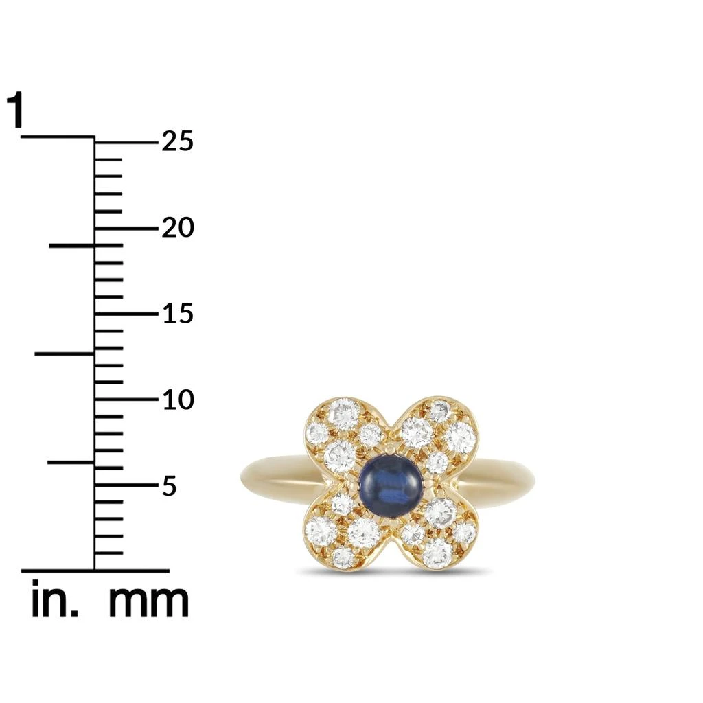 Van Cleef & Arpels Trèfle 18K Yellow Gold 0.46 ct Diamond and Blue Sapphire Ring 商品
