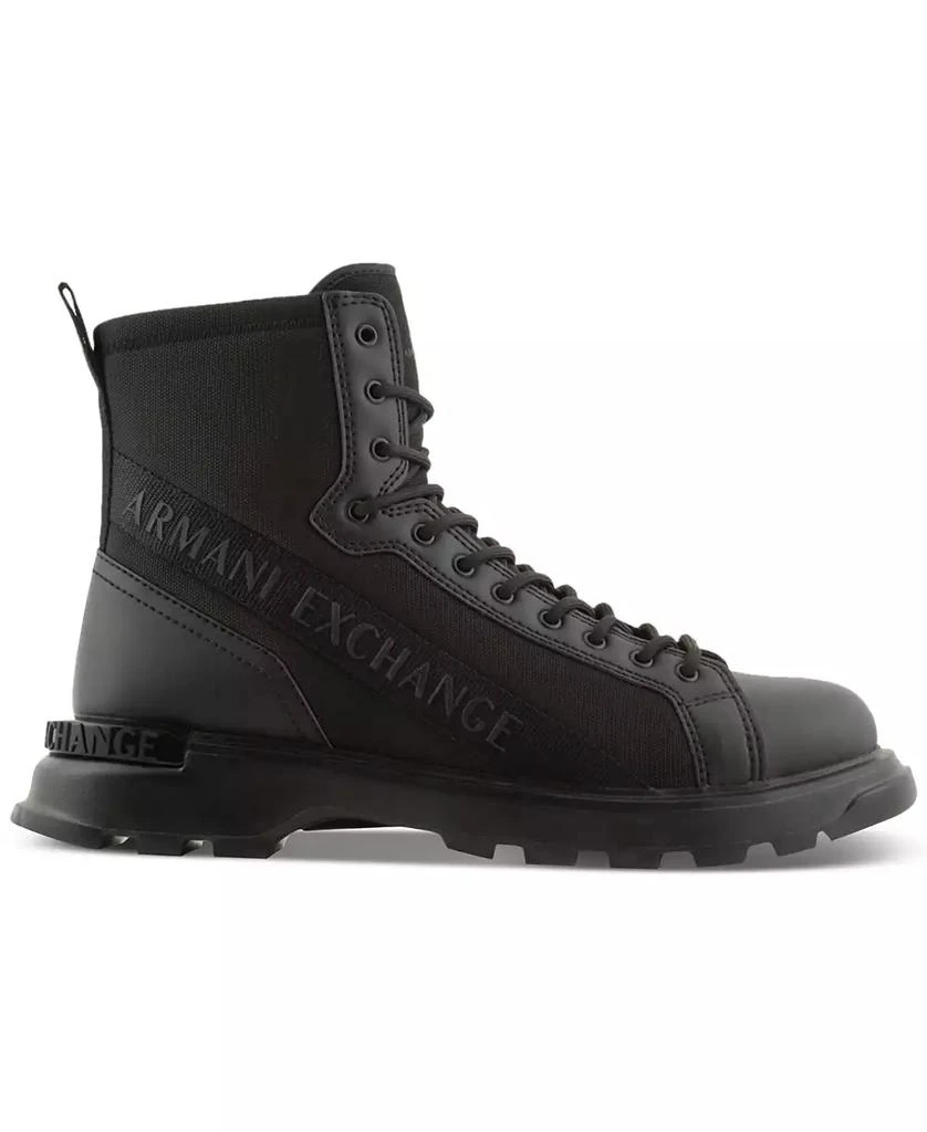 商品Armani Exchange|Men's Logo Combat Boots,价格¥2169,第3张图片详细描述