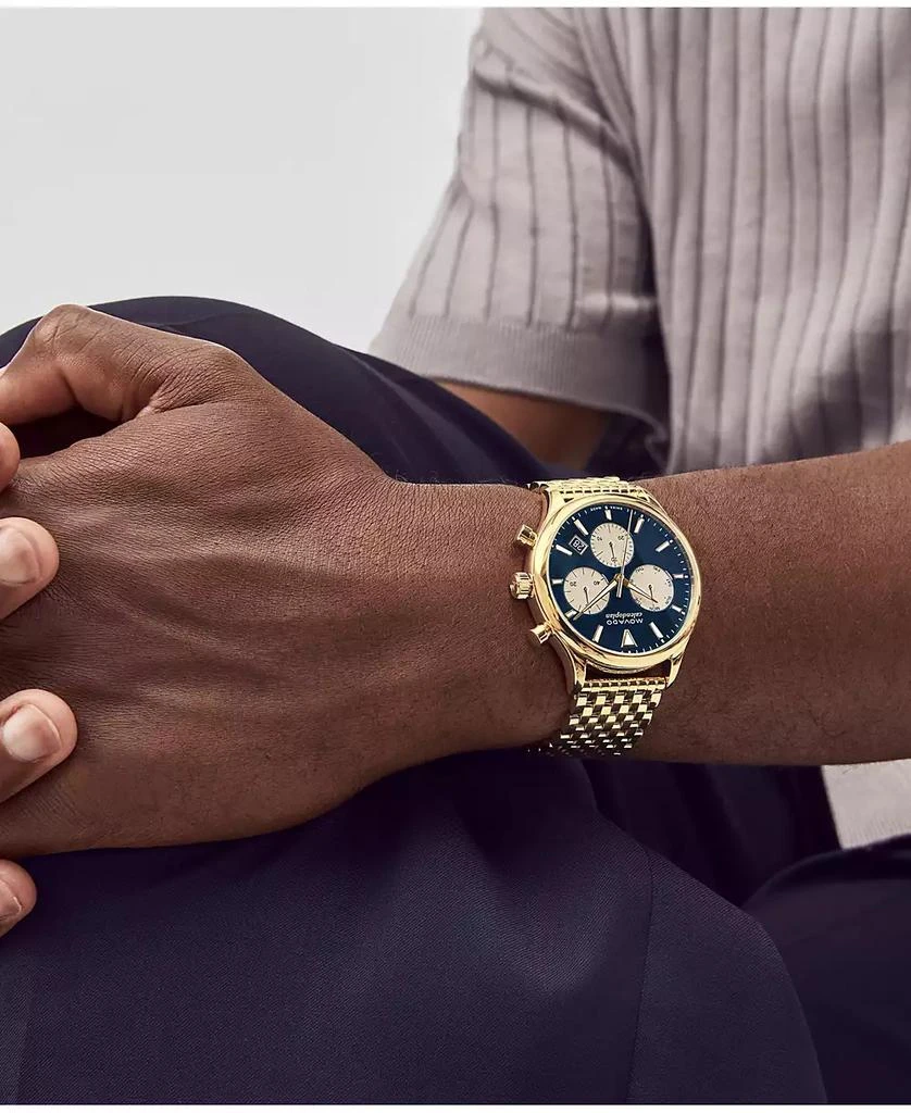商品Movado|Men's Heritage Yellow Ionic Gold-Tone Plated Steel Bracelet Watch 43mm,价格¥9641,第4张图片详细描述