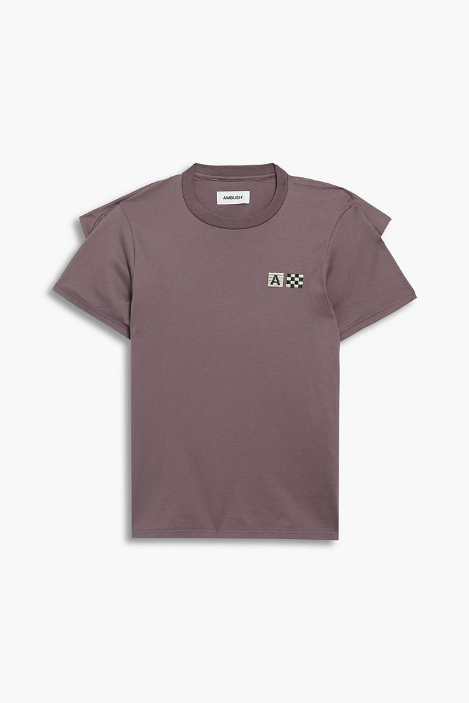 Embroidered cotton-jersey T-shirt商品第1张图片规格展示