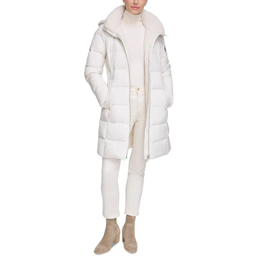 Women's Sherpa-Trimmed Hooded Down Puffer Coat 商品