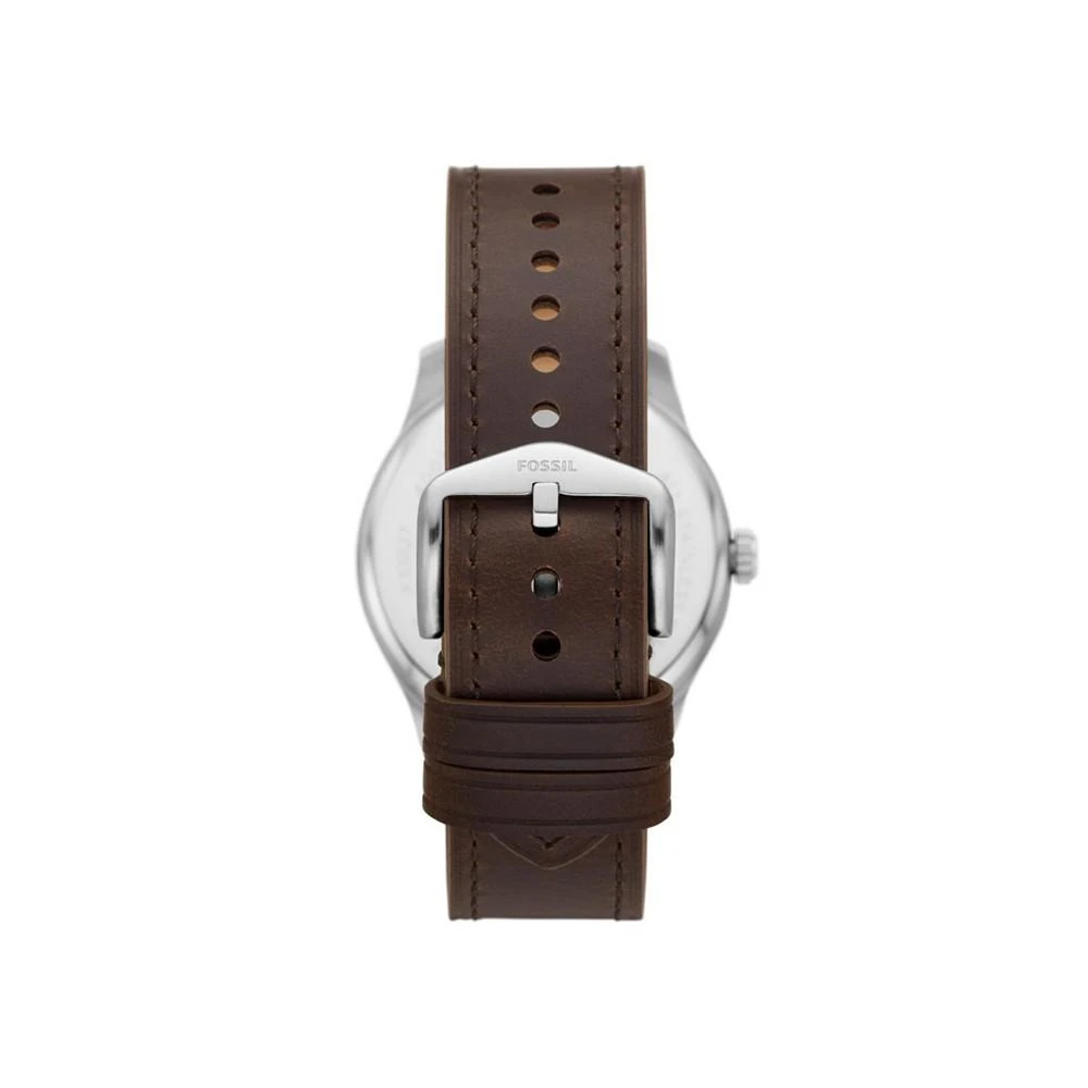 商品Fossil|Men's Day Liner Three Hand, Brown Leather Strap Watch,价格¥1047,第2张图片详细描述