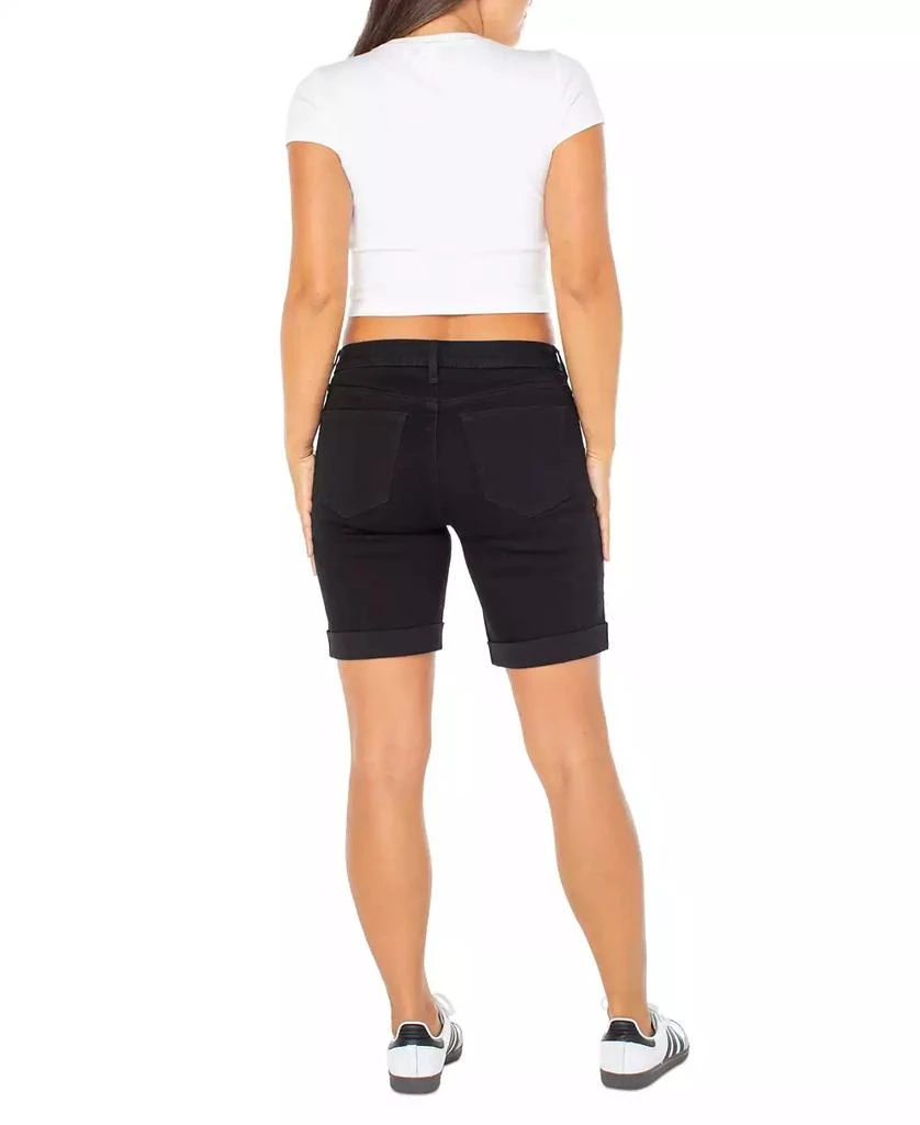 商品Celebrity Pink|Juniors' Cuffed Hem Bermuda Denim Shorts,价格¥223,第4张图片详细描述