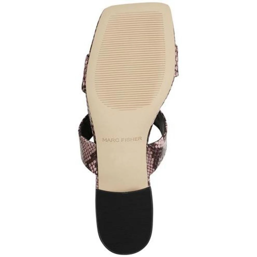 商品Marc Fisher|Marc Fisher Womens Yori Faux Leather Slip On Slide Sandals,价格¥54,第3张图片详细描述